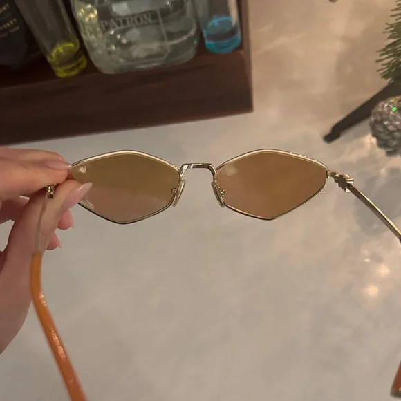 Miu Miu Gold Sunglasses - Picture 3 of 6